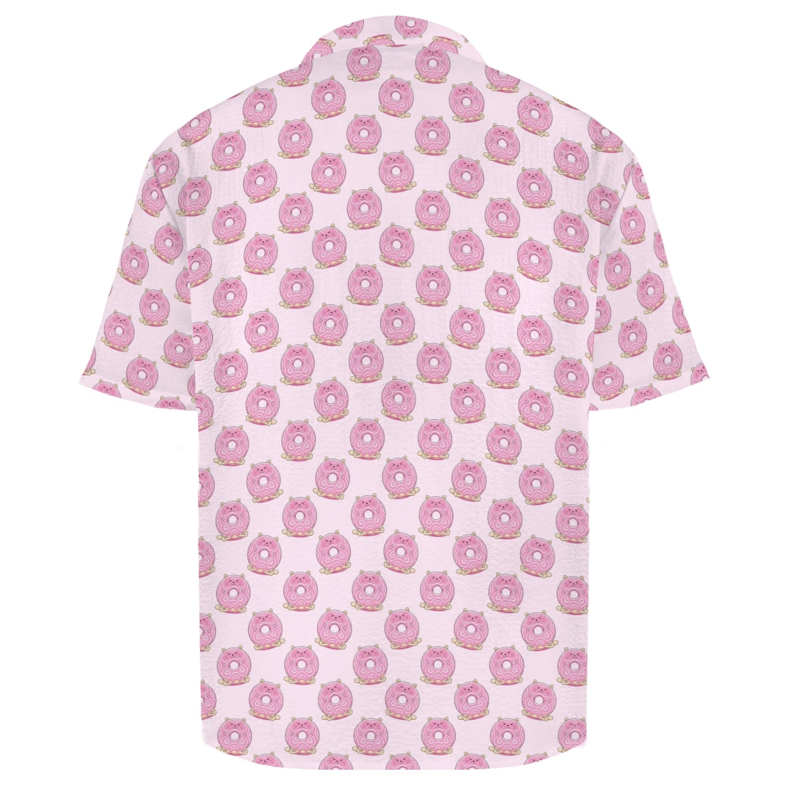 Cat Doughnuts Men's Crinkle Hawaiian Shirt