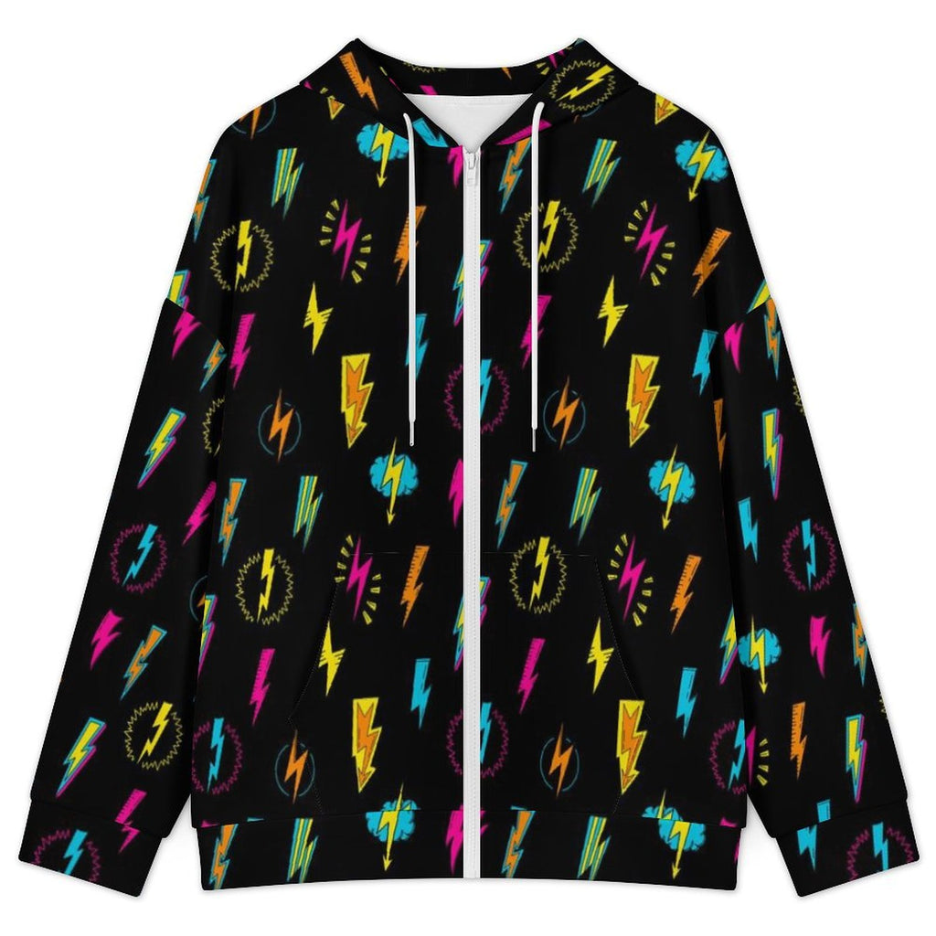 Fun Lightning Women's Full-Zip Hoodie