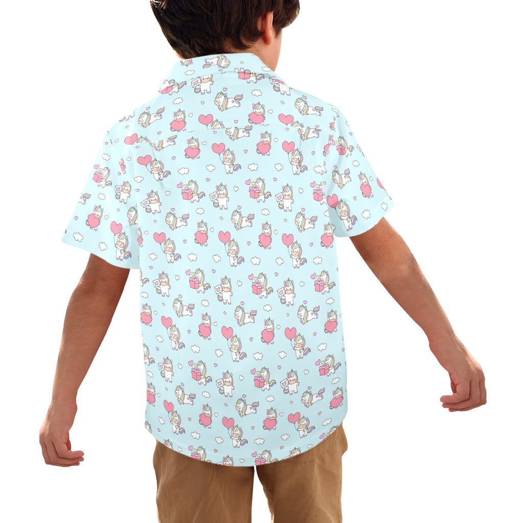 Rainbow Unicorn Junior Kids Hawaiian Shirt