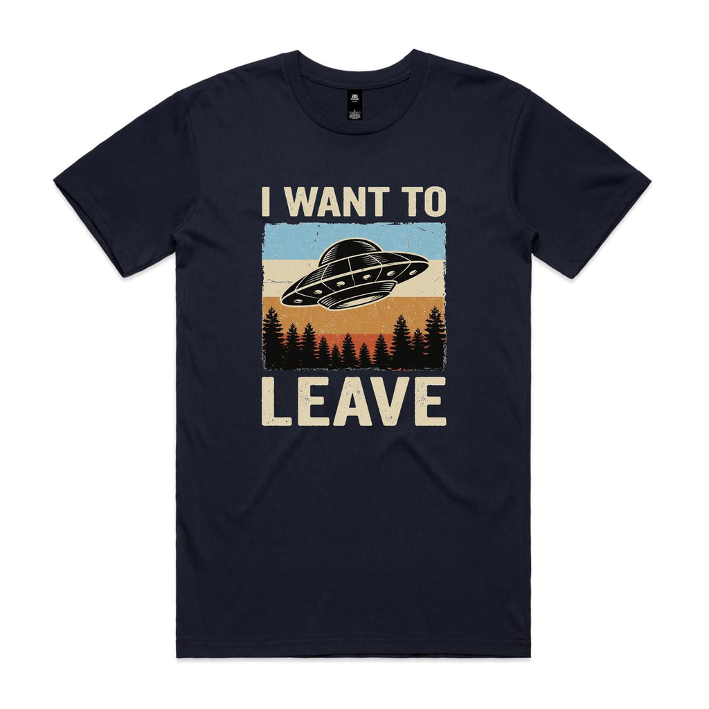 UFO I Want To Leave Men's AS Colour T-shirt