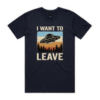 UFO I Want To Leave Men's AS Colour T-shirt
