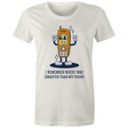 I Remember When I Was Smarter Than My Phone - Womens T-shirt Natural Womens T-shirt Printed In Australia Retro Tech