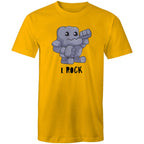 I Rock - Mens T-Shirt Gold Mens T-shirt Music Printed In Australia