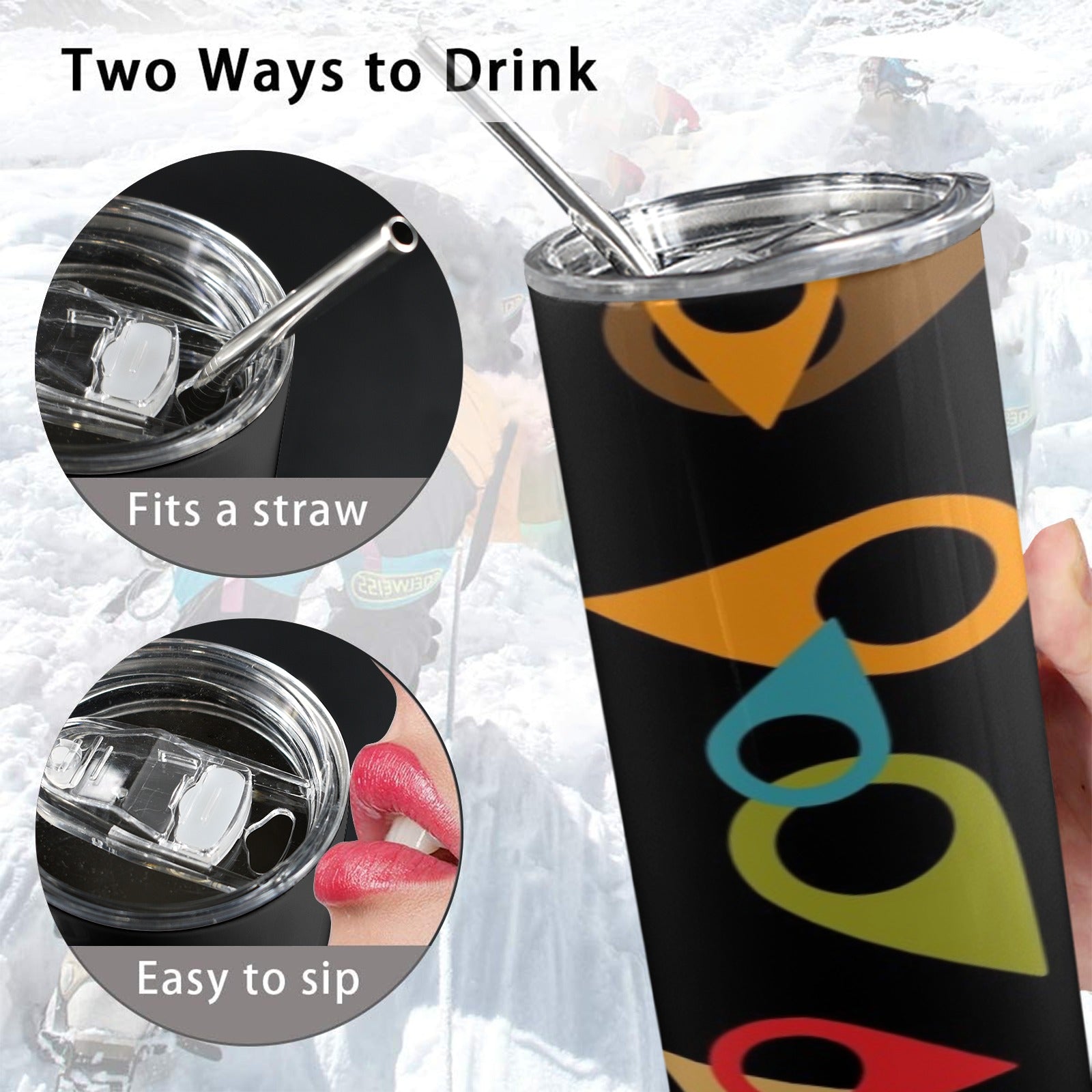 Where Am I 20oz Tall Skinny Tumbler with Lid and Straw