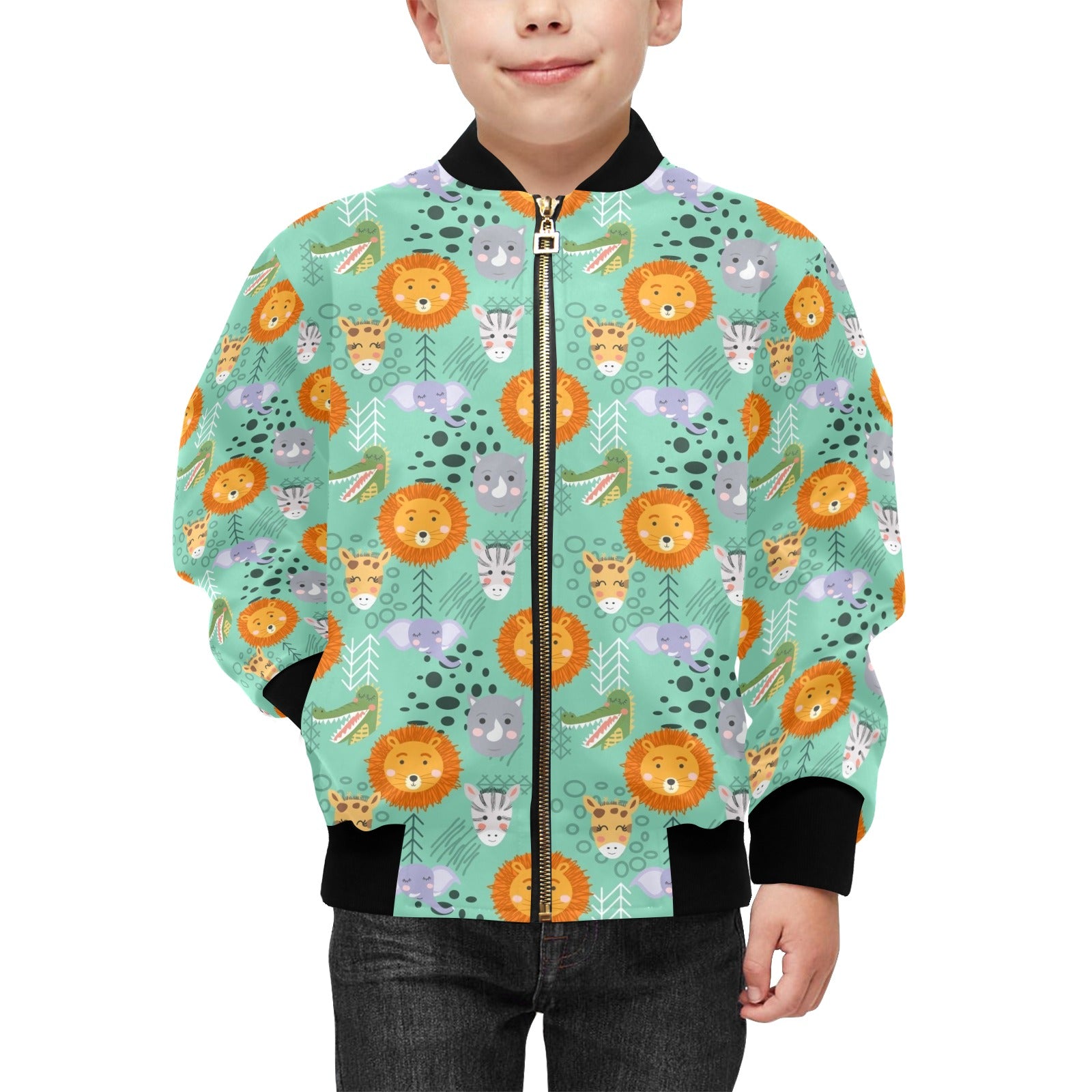 Safari Animals Kids Bomber Jacket