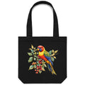 Lorikeet, Australian Birds Canvas Tote Bag Black One Size Tote Bag animal Birds Printed In Australia