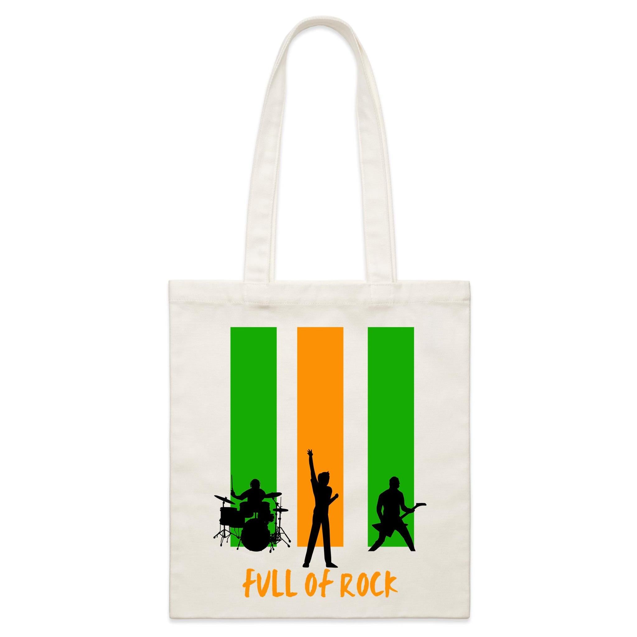 Full Of Rock - Parcel Canvas Tote Bag Default Title Small Tote Bag Music Printed In Australia