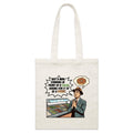 Just A Man Standing In Front Of A Salad Parcel Canvas Tote Bag Default Title Small Tote Bag Food Printed In Australia