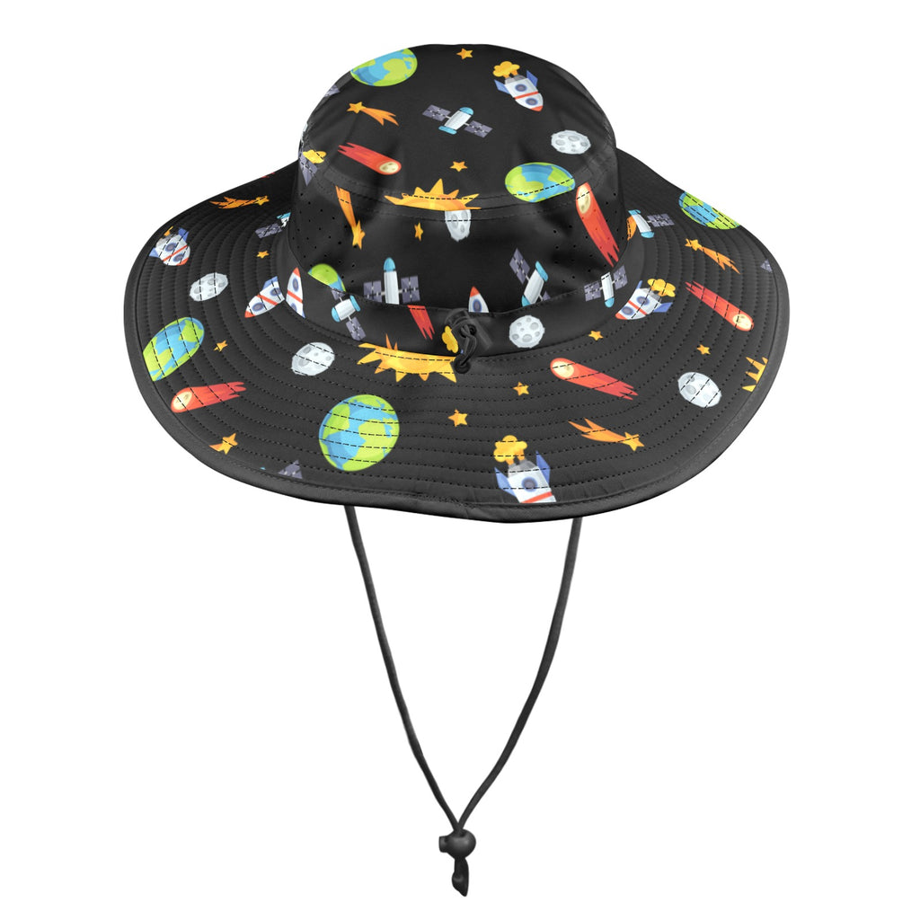 Busy Space - Wide Brim Bucket Hat Wide Brim Bucket Hat Printed Offshore Space