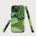 Green And Yellow Abstract MagSafe® tough case for iPhone® Glossy iPhone 14 MagSafe iPhone Tough Case Globally Fulfilled