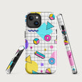 Retro 80's MagSafe® tough case for iPhone® Glossy iPhone 14 MagSafe iPhone Tough Case Globally Fulfilled