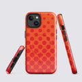 Red And Orange Dots MagSafe® tough case for iPhone® Glossy iPhone 14 MagSafe iPhone Tough Case Globally Fulfilled