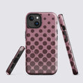 Merlot Dots MagSafe® tough case for iPhone® Glossy iPhone 14 MagSafe iPhone Tough Case Globally Fulfilled