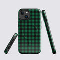 Green And Black Flannel Check MagSafe® tough case for iPhone® Glossy iPhone 14 MagSafe iPhone Tough Case Globally Fulfilled