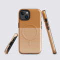 Brown Stripes MagSafe® tough case for iPhone® Glossy iPhone 14 MagSafe iPhone Tough Case Globally Fulfilled