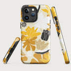 Retro Yellow Floral - MagSafe® tough case for iPhone® Glossy iPhone 14 Pro Max