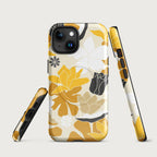 Retro Yellow Floral - MagSafe® tough case for iPhone® Glossy iPhone 15