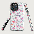 Pink Eucalyptus Flowers - MagSafe® tough case for iPhone® Glossy iPhone 15 Pro Max