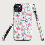 Pink Eucalyptus Flowers - MagSafe® tough case for iPhone® Matte iPhone 14 Plus