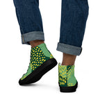 Green And Yellow - Men’s high top canvas shoes Mens High Top Shoes Printed Offshore