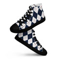 Argyle Men’s high top canvas shoes Black Mens High Top Shoes Printed Offshore