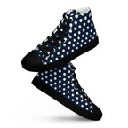 Polka Dots - Men’s high top canvas shoes Black Mens High Top Shoes Printed Offshore