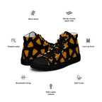 Pizzas - Men’s high top canvas shoes Mens High Top Shoes food Printed Offshore