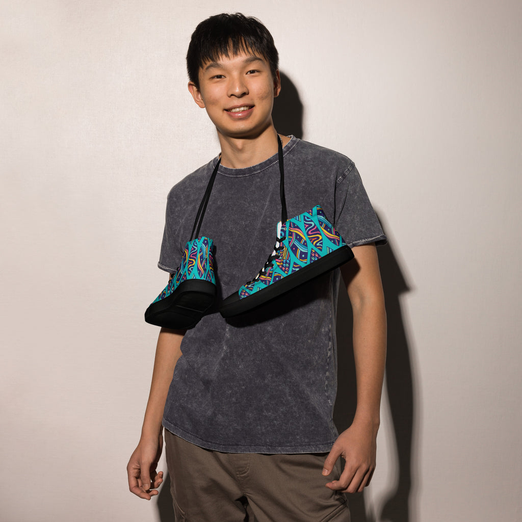 Aloha Surfboards - Men’s high top canvas shoes Mens High Top Shoes Printed Offshore Summer Surf