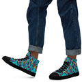 Aloha Surfboards - Men’s high top canvas shoes Black Mens High Top Shoes Printed Offshore Summer Surf