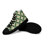 Green Retro Circles - Men’s high top canvas shoes Mens High Top Shoes Printed Offshore