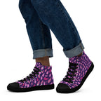 Purple Raindrops - Men’s high top canvas shoes Mens High Top Shoes Printed Offshore