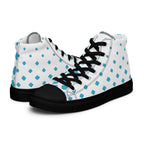 Blue Diamonds - Men’s high top canvas shoes Black Mens High Top Shoes Printed Offshore