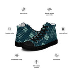 Dot Hatch - Men’s high top canvas shoes Mens High Top Shoes Printed Offshore