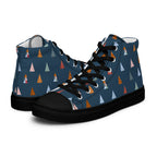 Christmas Trees - Men’s high top canvas shoes Black Mens High Top Shoes Printed Offshore