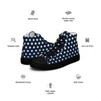 Polka Dots - Men’s high top canvas shoes Mens High Top Shoes Printed Offshore