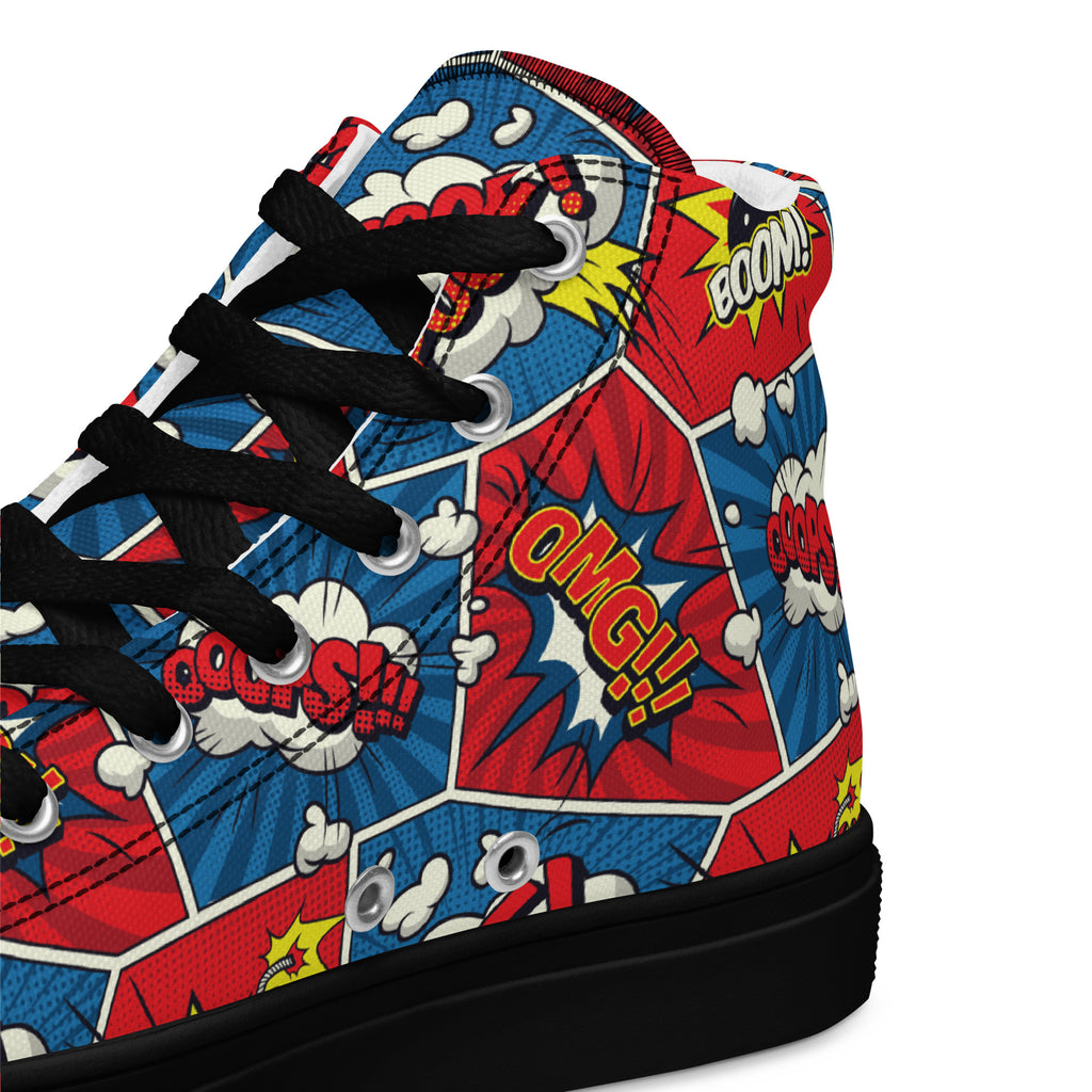 Comic Book - Men’s high top canvas shoes Mens High Top Shoes Printed Offshore