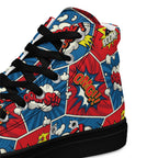 Comic Book - Men’s high top canvas shoes Mens High Top Shoes Printed Offshore