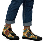 Vintage Floral - Men’s high top canvas shoes Mens High Top Shoes Printed Offshore Retro