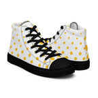 Yellow Diamonds - Men’s high top canvas shoes Mens High Top Shoes Printed Offshore