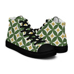 Green Retro Circles - Men’s high top canvas shoes Mens High Top Shoes Printed Offshore