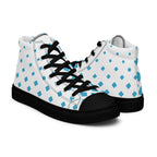 Blue Diamonds - Men’s high top canvas shoes Mens High Top Shoes Printed Offshore