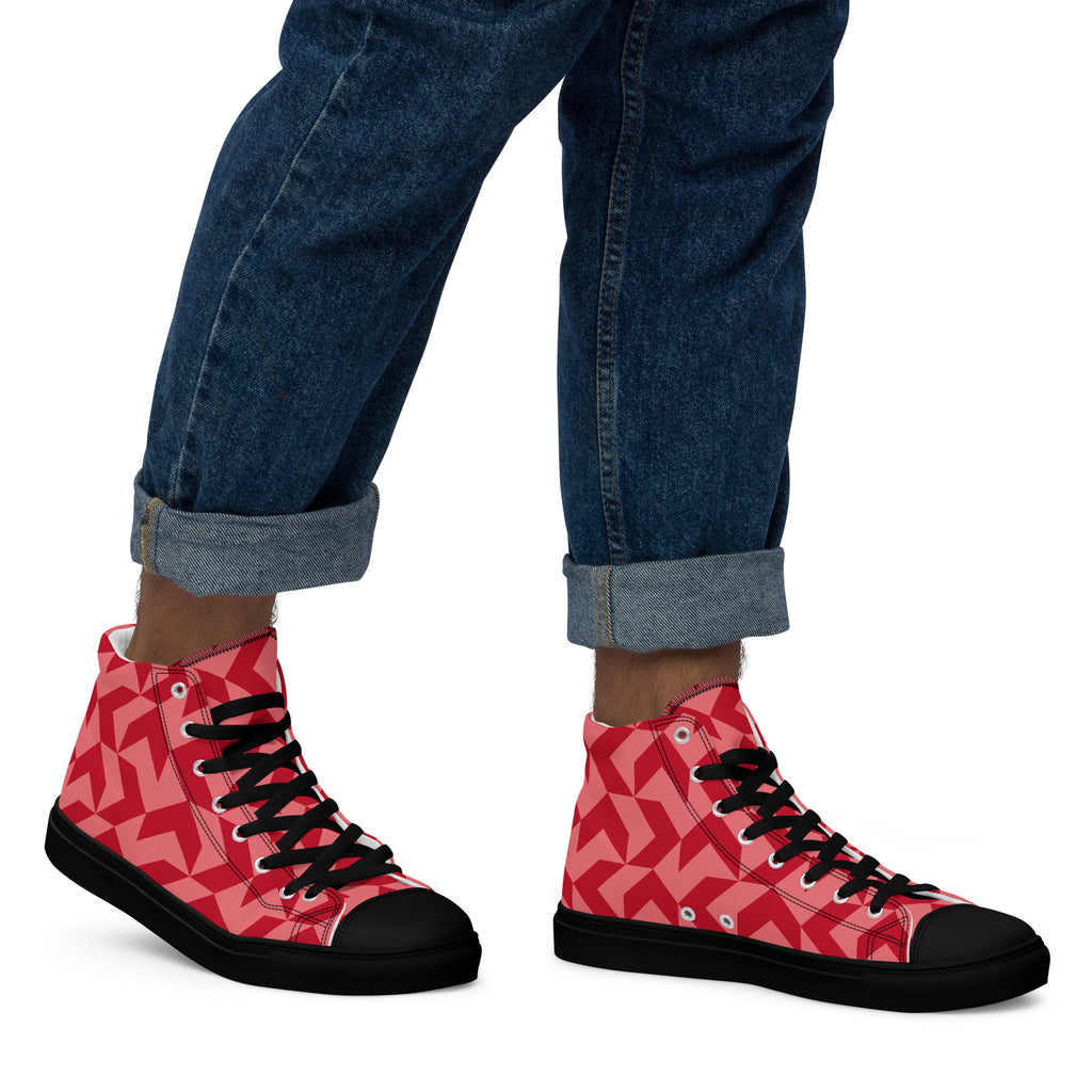 Red Arrow - Men’s high top canvas shoes Mens High Top Shoes Printed Offshore