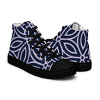 Purple Petal - Men’s high top canvas shoes Mens High Top Shoes Printed Offshore