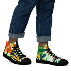 Tropical Leaves - Men’s high top canvas shoes Mens High Top Shoes Printed Offshore