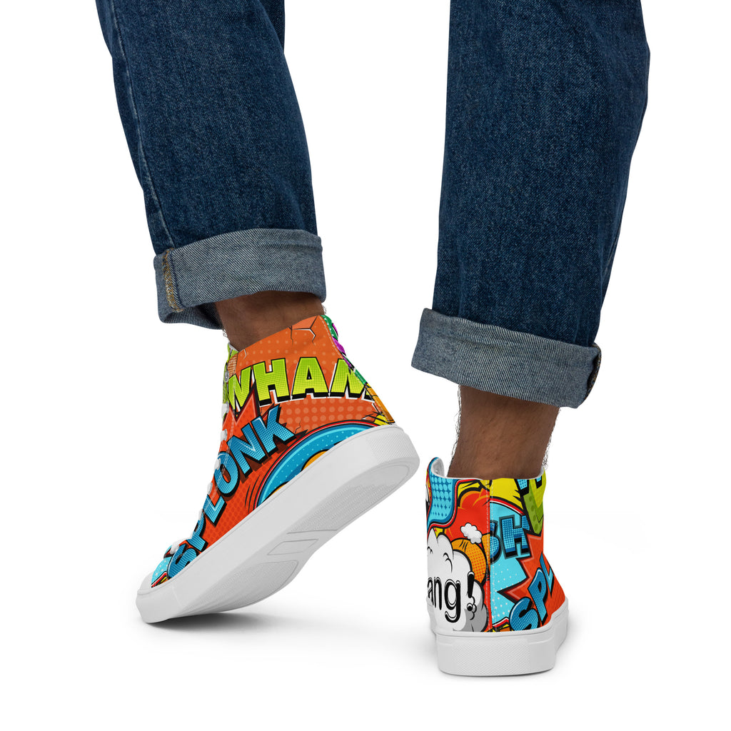 Comic Book 2 - Men’s high top canvas shoes Mens High Top Shoes Printed Offshore