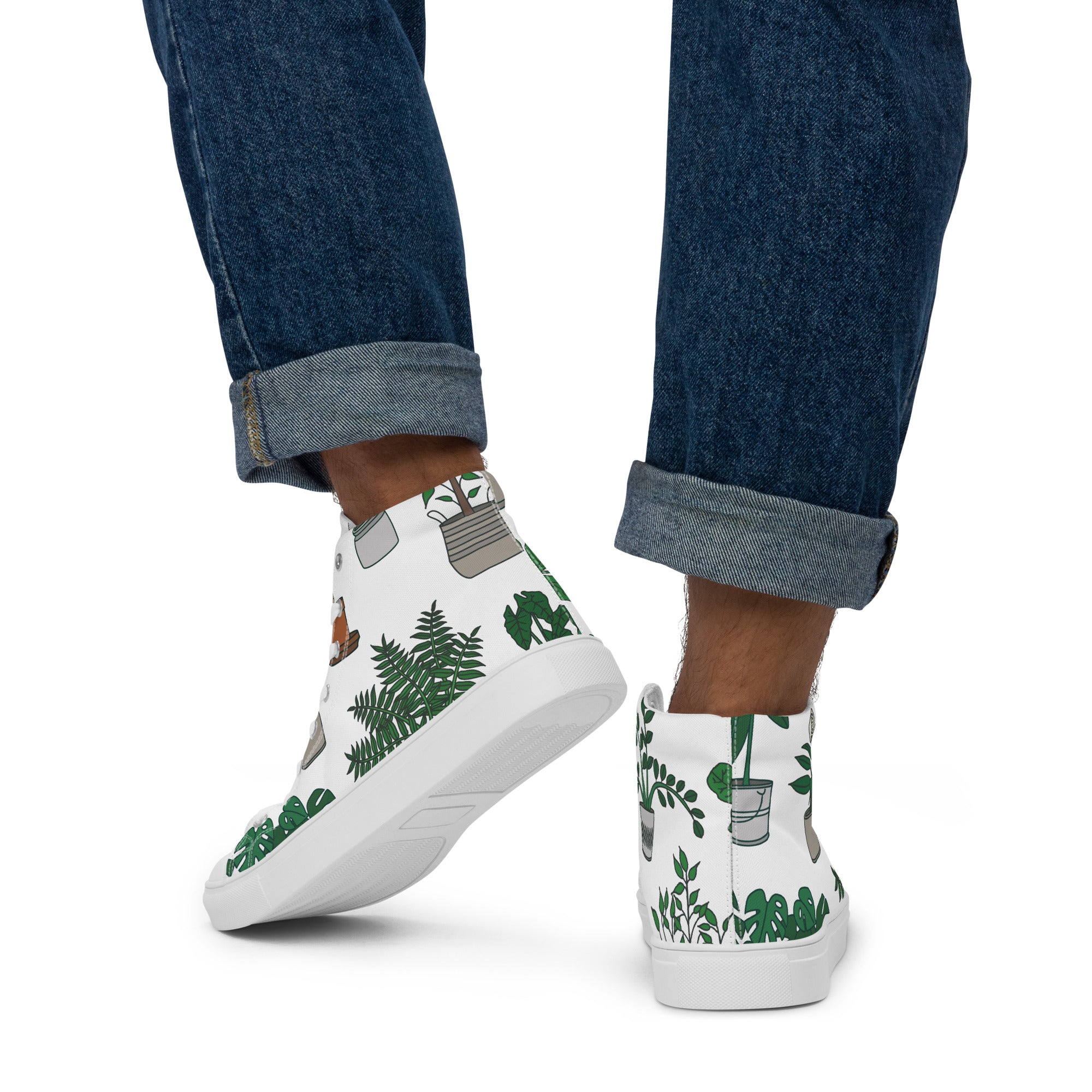 Plant Lover - Men’s high top canvas shoes Mens High Top Shoes Printed Offshore