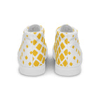 Yellow Diamonds - Men’s high top canvas shoes Mens High Top Shoes Printed Offshore