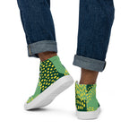 Green And Yellow - Men’s high top canvas shoes Mens High Top Shoes Printed Offshore