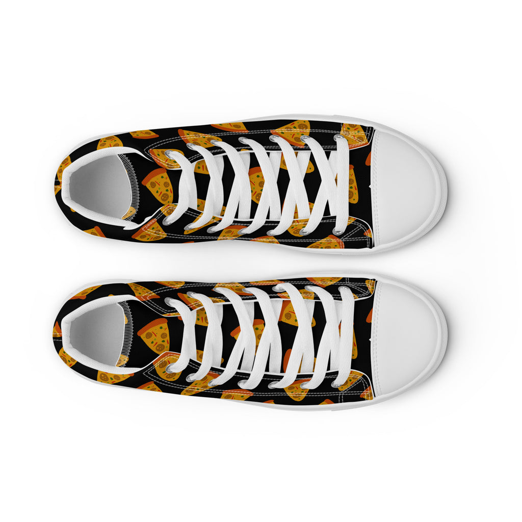 Pizzas - Men’s high top canvas shoes Mens High Top Shoes food Printed Offshore