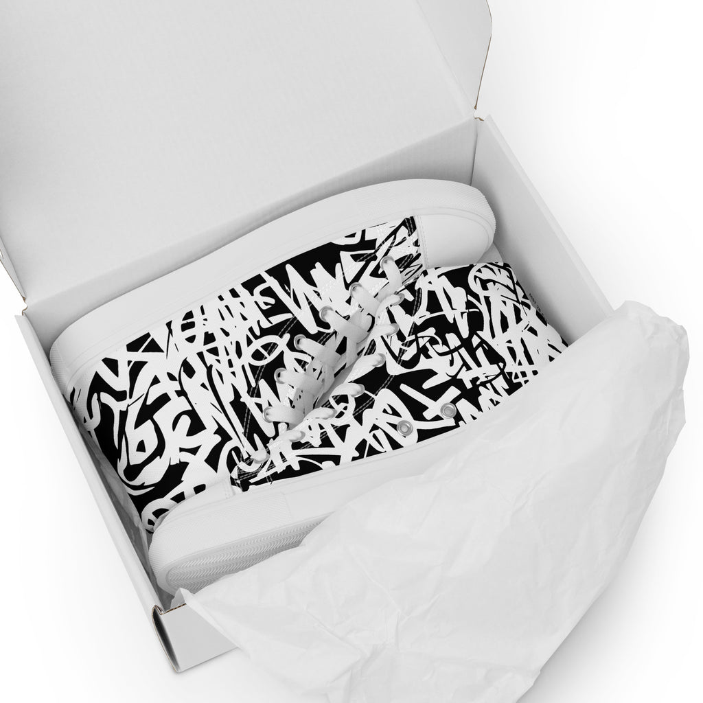 Graffiti - Men’s high top canvas shoes Mens High Top Shoes